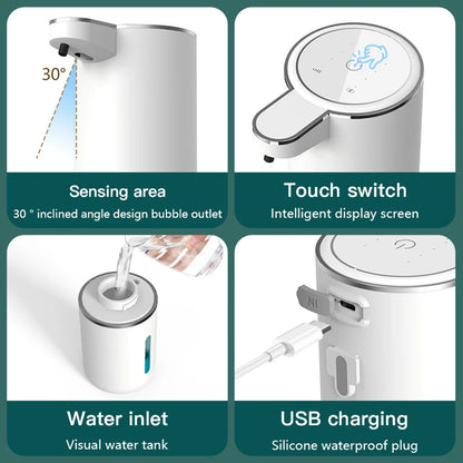 Automatic Touchless Foaming Soap Dispenser – 380ml, USB Rechargeable