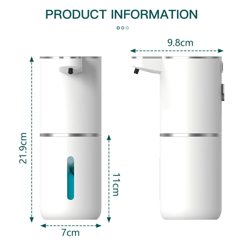 Automatic Touchless Foaming Soap Dispenser – 380ml, USB Rechargeable